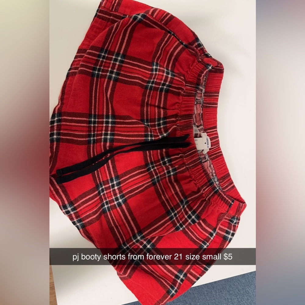 Forever 21 lumber jack pattern pj shorts